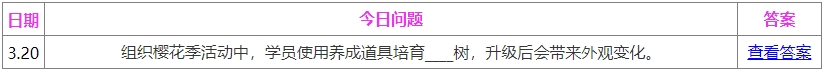 火影忍者手游每日答题3月20日是什么-火影忍者每日答题2024最新